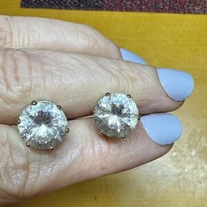 Trifari Gold and Silver Stud Earrings